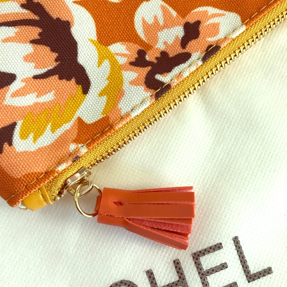 👜Rachel Pally zipper orange gold over clutch.👜
